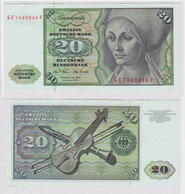 T147876 Banknote 20 DM Deutsche Mark Ro. 271b Schein 2.Jan. 1970 KN GE 7542548 V - 20 Deutsche Mark