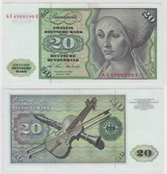 T147889 Banknote 20 DM Deutsche Mark Ro. 271b Schein 2.Jan. 1970 KN GE 4900190 N - 20 Deutsche Mark