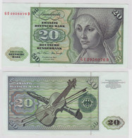 T147896 Banknote 20 DM Deutsche Mark Ro. 271b Schein 2.Jan. 1970 KN GE 2956076 D - 20 DM