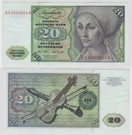 T147897 Banknote 20 DM Deutsche Mark Ro. 271b Schein 2.Jan. 1970 KN GE 0255924 D - 20 Deutsche Mark