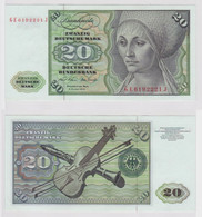 T147898 Banknote 20 DM Deutsche Mark Ro. 271b Schein 2.Jan. 1970 KN GE 6192221 J - 20 DM