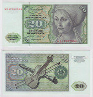 T147901 Banknote 20 DM Deutsche Mark Ro. 271b Schein 2.Jan. 1970 KN GE 4795295 G - 20 DM