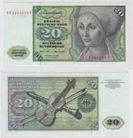 T147909 Banknote 20 DM Deutsche Mark Ro. 271b Schein 2.Jan. 1970 KN GE 24158411 P - 20 Deutsche Mark