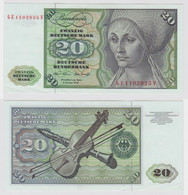 T147910 Banknote 20 DM Deutsche Mark Ro. 271b Schein 2.Jan. 1970 KN GE 1102925 V - 20 Deutsche Mark