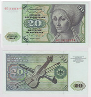 T147914 Banknote 20 DM Deutsche Mark Ro. 271b Schein 2.Jan. 1970 KN GE 1512387 V - 20 Deutsche Mark