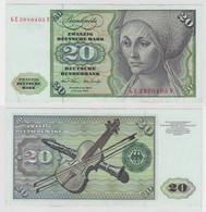 T147919 Banknote 20 DM Deutsche Mark Ro. 271b Schein 2.Jan. 1970 KN GE 3980405 V - 20 DM