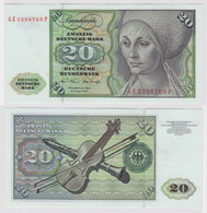 T147920 Banknote 20 DM Deutsche Mark Ro. 271b Schein 2.Jan. 1970 KN GE 2298769 P - 20 DM