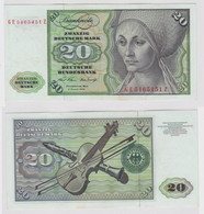 T147922 Banknote 20 DM Deutsche Mark Ro. 271b Schein 2.Jan. 1970 KN GE 5465451 Z - 20 Deutsche Mark