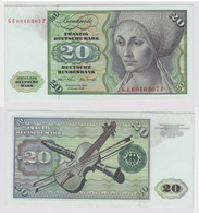 T147924 Banknote 20 DM Deutsche Mark Ro. 271b Schein 2.Jan. 1970 KN GE 6016307 P - 20 DM