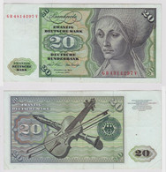 T147925 Banknote 20 DM Deutsche Mark Ro. 271a Schein 2.Jan. 1970 KN GB 4814297 V - 20 DM