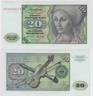 T147929 Banknote 20 DM Deutsche Mark Ro. 271b Schein 2.Jan. 1970 KN GE 0837977 W - 20 DM