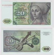T147933 Banknote 20 DM Deutsche Mark Ro. 271a Schein 2.Jan. 1970 KN GC 4117166 D - 20 Deutsche Mark