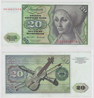 T147935 Banknote 20 DM Deutsche Mark Ro. 271a Schein 2.Jan. 1970 KN GB 3461757 W - 20 DM
