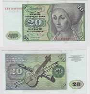 T147937 Banknote 20 DM Deutsche Mark Ro. 271b Schein 2.Jan. 1970 KN GE 4198976 G - 20 DM