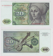 T147938 Banknote 20 DM Deutsche Mark Ro. 271a Schein 2.Jan. 1970 KN GC 8626661 D - 20 DM