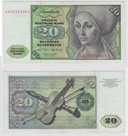 T147965 Banknote 20 DM Deutsche Mark Ro. 271a Schein 2.Jan. 1970 KN GB 2537146 X - 20 Deutsche Mark