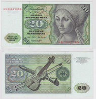 T147981 Banknote 20 DM Deutsche Mark Ro. 271a Schein 2.Jan. 1970 KN GB 2808738 W - 20 Deutsche Mark