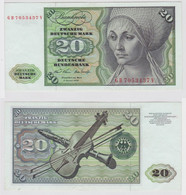 T147983 Banknote 20 DM Deutsche Mark Ro. 271a Schein 2.Jan. 1970 KN GB 7053437 V - 20 Deutsche Mark