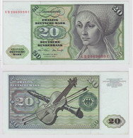 T147985 Banknote 20 DM Deutsche Mark Ro. 271a Schein 2.Jan. 1970 KN GB 2069080 C - 20 Deutsche Mark