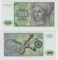 T147986 Banknote 20 DM Deutsche Mark Ro. 271b Schein 2.Jan. 1970 KN GE 0091778 F - 20 Deutsche Mark