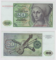 T147988 Banknote 20 DM Deutsche Mark Ro. 271a Schein 2.Jan. 1970 KN GB 5787205 R - 20 Deutsche Mark