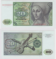 T148000 Banknote 20 DM Deutsche Mark Ro. 271a Schein 2.Jan. 1970 KN GB 6764068 V - 20 Deutsche Mark