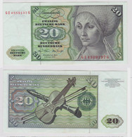 T148011 Banknote 20 DM Deutsche Mark Ro. 271b Schein 2.Jan. 1970 KN GE 4389197 G - 20 DM