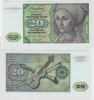 T148012 Banknote 20 DM Deutsche Mark Ro. 271a Schein 2.Jan. 1970 KN GC 6765003 B - 20 Deutsche Mark