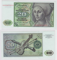 T148016 Banknote 20 DM Deutsche Mark Ro. 271a Schein 2.Jan. 1970 KN GB 0387167 N - 20 Deutsche Mark