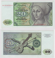 T148020 Banknote 20 DM Deutsche Mark Ro. 271a Schein 2.Jan. 1970 KN GC 0742351 C - 20 DM