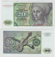 T148027 Banknote 20 DM Deutsche Mark Ro. 271b Schein 2.Jan. 1970 KN GE 4398431 P - 20 Deutsche Mark