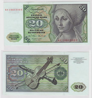 T148031 Banknote 20 DM Deutsche Mark Ro. 271a Schein 2.Jan. 1970 KN GC 1061552 E - 20 Deutsche Mark