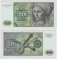 T148036 Banknote 20 DM Deutsche Mark Ro. 271a Schein 2.Jan. 1970 KN GB 1603897 W - 20 Deutsche Mark