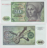 T148039 Banknote 20 DM Deutsche Mark Ro. 271b Schein 2.Jan. 1970 KN GE 7153411 Z - 20 Deutsche Mark