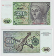 T148081 Banknote 20 DM Deutsche Mark Ro. 271a Schein 2.Jan. 1970 KN GB 3461714 W - 20 Deutsche Mark