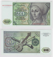 T148100 Banknote 20 DM Deutsche Mark Ro. 271a Schein 2.Jan. 1970 KN GB 7379428 Y - 20 DM
