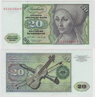 T148105 Banknote 20 DM Deutsche Mark Ro. 271b Schein 2.Jan. 1970 KN GE 0416826 P - 20 Deutsche Mark