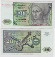 T148108 Banknote 20 DM Deutsche Mark Ro. 271b Schein 2.Jan. 1970 KN GE 0479697 Z - 20 Deutsche Mark