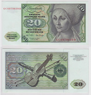 T148109 Banknote 20 DM Deutsche Mark Ro. 271a Schein 2.Jan. 1970 KN GC 6979639 D - 20 DM