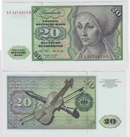 T148111 Banknote 20 DM Deutsche Mark Ro. 271b Schein 2.Jan. 1970 KN GE 3472819 G - 20 Deutsche Mark