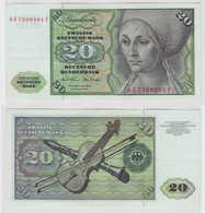 T148115 Banknote 20 DM Deutsche Mark Ro. 271b Schein 2.Jan. 1970 KN GE 7386801 F - 20 DM
