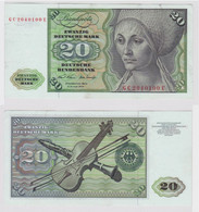 T148117 Banknote 20 DM Deutsche Mark Ro. 271a Schein 2.Jan. 1970 KN GC 2040100 E - 20 DM