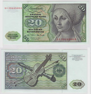 T148126 Banknote 20 DM Deutsche Mark Ro. 271a Schein 2.Jan. 1970 KN GC 5944800 B - 20 Deutsche Mark