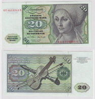 T148127 Banknote 20 DM Deutsche Mark Ro. 271b Schein 2.Jan. 1970 KN GE 2413385 N - 20 Deutsche Mark