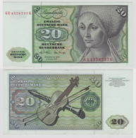T148153 Banknote 20 DM Deutsche Mark Ro. 271b Schein 2.Jan. 1970 KN GE 4576737 G - 20 DM