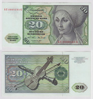 T148157 Banknote 20 DM Deutsche Mark Ro. 271b Schein 2.Jan. 1970 KN GE 2008131 G - 20 Deutsche Mark