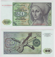 T148163 Banknote 20 DM Deutsche Mark Ro. 271a Schein 2.Jan. 1970 KN GC 2310969 E - 20 Deutsche Mark