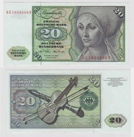 T148173 Banknote 20 DM Deutsche Mark Ro. 271b Schein 2.Jan. 1970 KN GE 1824593 V - 20 DM
