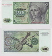 T148176 Banknote 20 DM Deutsche Mark Ro. 271b Schein 2.Jan. 1970 KN GE 6527604 F - 20 Deutsche Mark