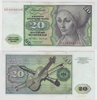 T148197 Banknote 20 DM Deutsche Mark Ro. 271b Schein 2.Jan. 1970 KN GE 2870610 G - 20 Deutsche Mark